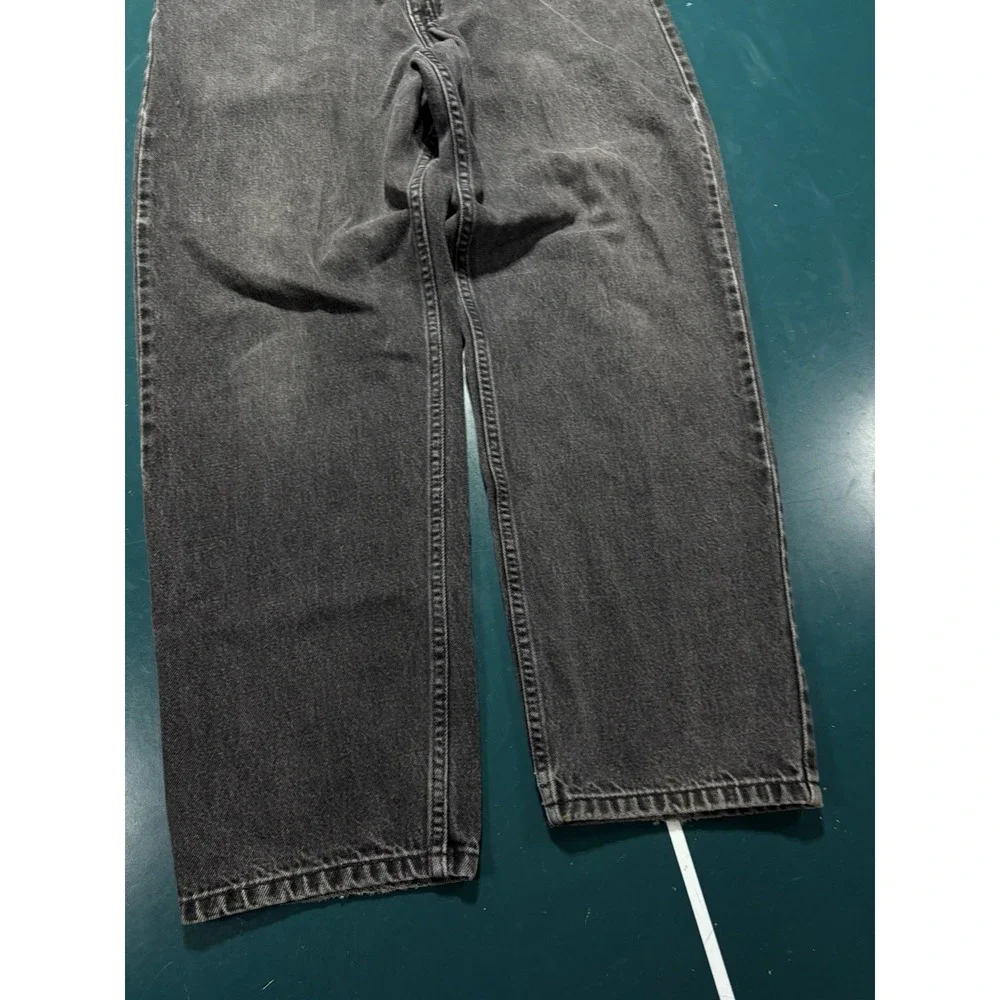 Vintage Levis 553 Jeans Men 34x29 Faded Black Relaxed Fit Straight Leg Denim 90s